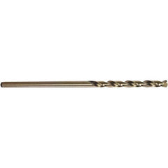 Precision Twist Drill - 0.11" Diam, 6" OAL Oxide/Gold Cobalt Aircraft Extension Drill Bit - Eagle Tool & Supply