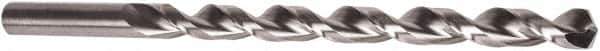 Precision Twist Drill - 21/64", 135° Point, Parabolic Flute, High Speed Steel Taper Length Drill Bit - Bright Finish, 6" Flute Length, 8" OAL, Series QC0860P - Eagle Tool & Supply