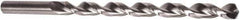 Precision Twist Drill - 21/64", 135° Point, Parabolic Flute, High Speed Steel Taper Length Drill Bit - Bright Finish, 6" Flute Length, 8" OAL, Series QC0860P - Eagle Tool & Supply