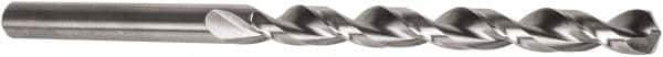 Precision Twist Drill - 35/64", 135° Point, Parabolic Flute, High Speed Steel Taper Length Drill Bit - Bright Finish, 4-7/8" Flute Length, 8-1/4" OAL, Series QC91P - Eagle Tool & Supply