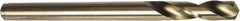 Precision Twist Drill - 13/64" 135° Spiral Flute Cobalt Screw Machine Drill Bit - Oxide/Gold Finish, Right Hand Cut, 1-3/16" Flute Length, 3-5/8" OAL, Split Point, Straight Shank - Eagle Tool & Supply