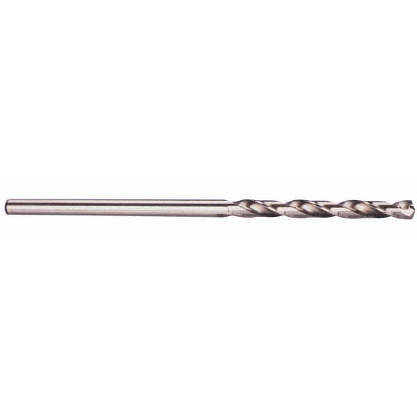 #18 2-1/8″ Flute Length 135° Cobalt Aircraft Extension Drill Straw Finish, 0.1695″ Diam Straight-Cylindrical Shank, Split Point, Self-Centering