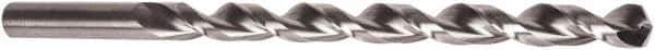 Precision Twist Drill - 5/16", 135° Point, Parabolic Flute, High Speed Steel Taper Length Drill Bit - Bright Finish, 9" Flute Length, 12" OAL, Series QC1290P - Eagle Tool & Supply