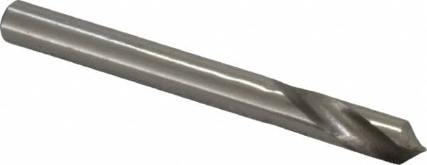 Precision Twist Drill - 1/4" Body Diam, 90° Point, High Speed Steel, 2-1/2" Overall Length, Spotting Drill - Eagle Tool & Supply