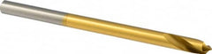 Precision Twist Drill - 1/4" Body Diam, 90°, 4" OAL, High Speed Steel Spotting Drill - Eagle Tool & Supply