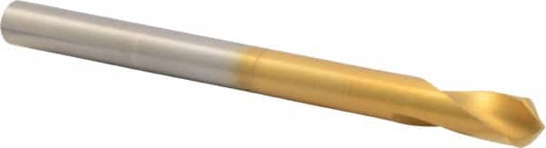 Precision Twist Drill - 3/8" Body Diam, 90°, 5" OAL, High Speed Steel Spotting Drill - Eagle Tool & Supply