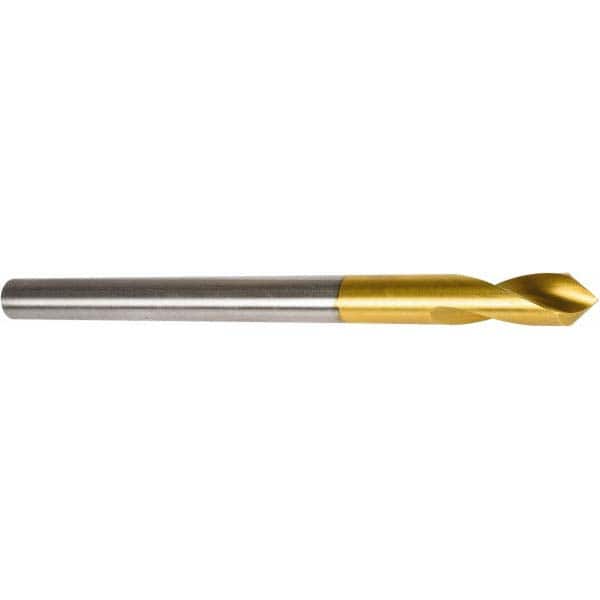 Precision Twist Drill - 1" Body Diam, 90°, 10" OAL, High Speed Steel Spotting Drill - Eagle Tool & Supply