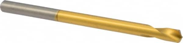 Precision Twist Drill - 1/4" Body Diam, 120°, 4" OAL, High Speed Steel Spotting Drill - Eagle Tool & Supply