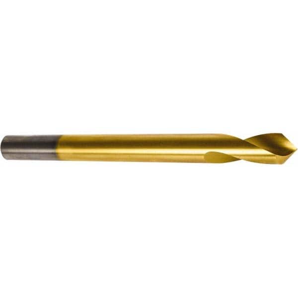 Precision Twist Drill - 1" Body Diam, 90°, 8" OAL, High Speed Steel Spotting Drill - Eagle Tool & Supply