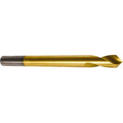 Precision Twist Drill - 1" Body Diam, 90°, 8" OAL, High Speed Steel Spotting Drill - Eagle Tool & Supply