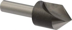 Precision Twist Drill - 3/4" Head Diam, 3/8" Shank Diam, 1 Flute 82° High Speed Steel Countersink - Bright Finish, 2-13/32" OAL, Single End, Straight Shank, Right Hand Cut - Eagle Tool & Supply