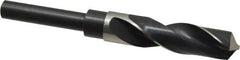 Precision Twist Drill - 13/16" Drill, 118° Point, High Speed Steel Silver Deming & Reduced Shank Drill Bit - Bright Finish, 6" OAL, Straight Shank, 3" Flute Length, Right Hand Cut, Standard Point, Spiral Flute, Regular Spiral - Eagle Tool & Supply