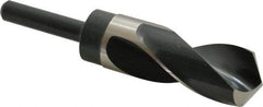 Precision Twist Drill - 1-9/32" Drill, 118° Point, High Speed Steel Silver Deming & Reduced Shank Drill Bit - Bright Finish, 6" OAL, Straight Shank, 3" Flute Length, Right Hand Cut, Standard Point, Spiral Flute, Regular Spiral - Eagle Tool & Supply