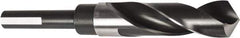 Precision Twist Drill - 1-5/16" Drill, 118° Point, High Speed Steel Silver Deming & Reduced Shank Drill Bit - Bright Finish, 6" OAL, Flats on Shank, 3" Flute Length, Right Hand Cut, Standard Point, Spiral Flute, Regular Spiral - Eagle Tool & Supply