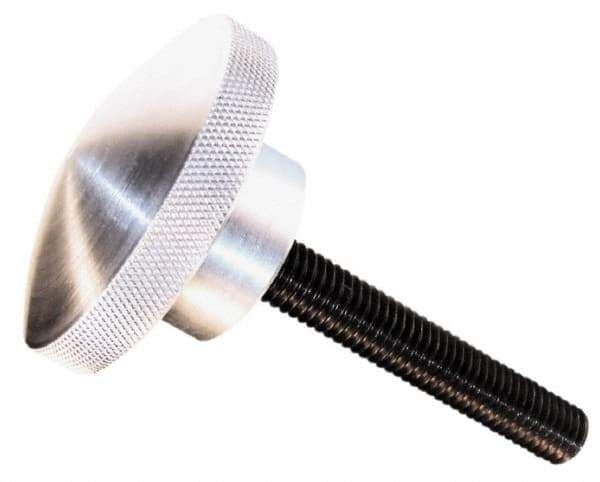 Morton Machine Works - 3" Head, Knurled Knob - Threaded Stem, Aluminum - Eagle Tool & Supply