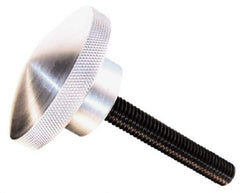 Morton Machine Works - 3" Head, Knurled Knob - Threaded Stem, Aluminum - Eagle Tool & Supply