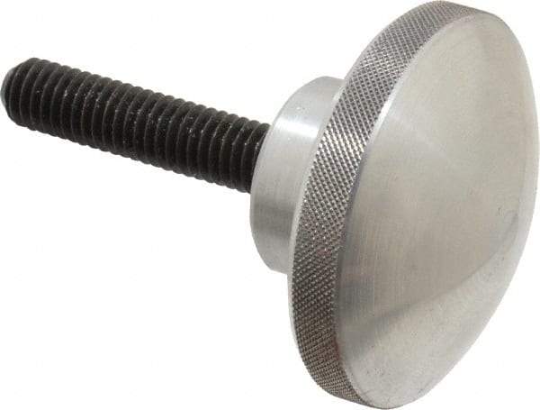 Morton Machine Works - 2" Head, Knurled Knob - Threaded Stem, Aluminum - Eagle Tool & Supply