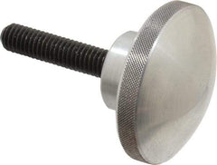 Morton Machine Works - 2" Head, Knurled Knob - Threaded Stem, Aluminum - Eagle Tool & Supply