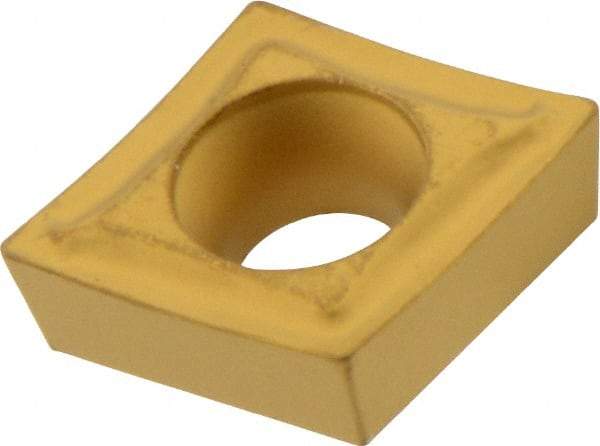 Iscar - CCMT2-0 SM Grade IC9150 Carbide Turning Insert - TiCN/Al2O3/TiN Finish, 80° Diamond, 1/4" Inscr Circle, 3/32" Thick, 0.008" Corner Radius - Eagle Tool & Supply
