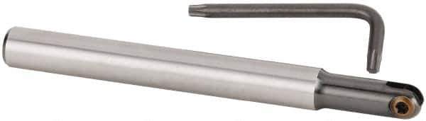 Kennametal - 1/2" Cut Diam, 1/2" Shank Diam, 5.12" OAL, Indexable Ball Nose End Mill - Eagle Tool & Supply