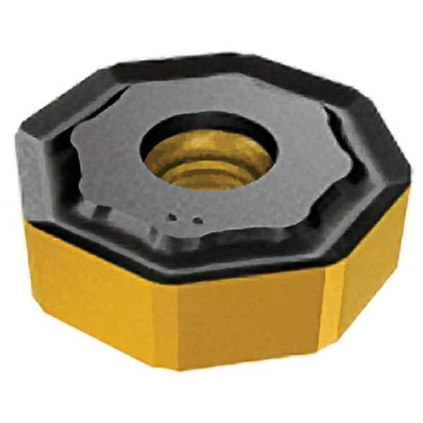 Iscar - ONHU080600 PL Grade IC910 Carbide Milling Insert - AlTiN Finish, 0.2362" Thick, 0.7953" Inscribed Circle, 1.3mm Corner Radius - Eagle Tool & Supply