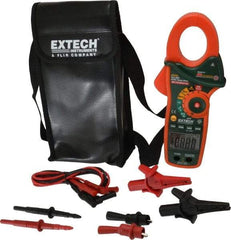 Extech - EX840, CAT IV, Digital True RMS Auto Ranging Clamp Meter with 1.7" Clamp On Jaws - 1000 VAC/VDC, 1000 AC/DC Amps, Measures Voltage, Capacitance, Continuity, Frequency, Resistance, Temperature - Eagle Tool & Supply