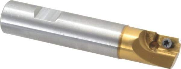 Superbee - 0.01 to 0.06 Inch Cutting Radius, 3/4 Inch Cutter Diameter, 1 Style EM 15 Insert, 3/4 Inch Shank Diameter, Indexable Concave Radius Cutter - 4 Inch Overall Length - Eagle Tool & Supply