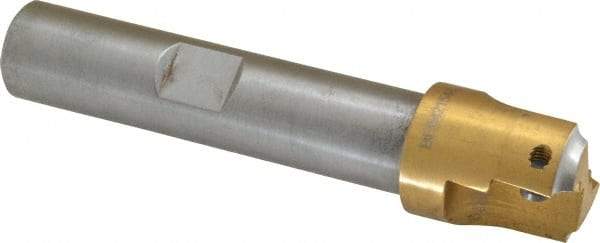 Superbee - 0.07 to 0.125 Inch Cutting Radius, 1 Inch Cutter Diameter, 2 Style EM 15 Inserts, 3/4 Inch Shank Diameter, Indexable Concave Radius Cutter - 4.5 Inch Overall Length - Eagle Tool & Supply