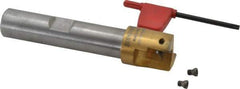 Superbee - 0.07 to 0.13 Inch Cutting Radius, 1 Inch Cutter Diameter, 2 Style EM15 Inserts, 3/4 Inch Shank Diameter, Indexable Convex Radius Cutter - 4.5 Inch Overall Length - Eagle Tool & Supply
