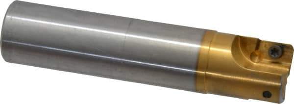 Superbee - 0.07 to 0.13 Inch Cutting Radius, 1 Inch Cutter Diameter, 2 Style EM15 Inserts, 1 Inch Shank Diameter, Indexable Convex Radius Cutter - 4.5 Inch Overall Length - Eagle Tool & Supply