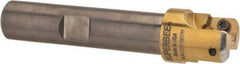Superbee - 0.14 to 0.19 Inch Cutting Radius, 1 Inch Cutter Diameter, 2 Style EM15 Inserts, 3/4 Inch Shank Diameter, Indexable Convex Radius Cutter - 4.5 Inch Overall Length - Eagle Tool & Supply