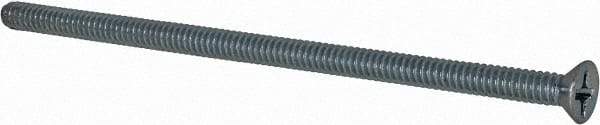 Value Collection - #6-32 UNC, 3" OAL Phillips Drive Machine Screw - Flat Head, Grade 2 Steel, Zinc-Plated Finish, Without Washer - Eagle Tool & Supply