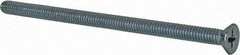Value Collection - #8-32 UNC, 3" OAL Phillips Drive Machine Screw - Flat Head, Grade 2 Steel, Zinc-Plated Finish, Without Washer - Eagle Tool & Supply