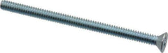 Value Collection - #10-24 UNC, 3" OAL Phillips Drive Machine Screw - Flat Head, Grade 2 Steel, Zinc-Plated Finish, Without Washer - Eagle Tool & Supply