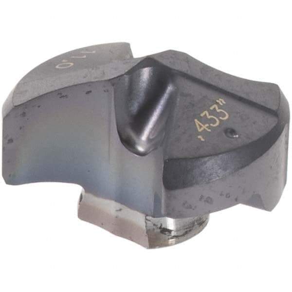 Iscar - Series IDI-SK, 0.433" Diam Grade IC908 140° Replaceable Drill Tip - Carbide, TiAlN Finish - Eagle Tool & Supply
