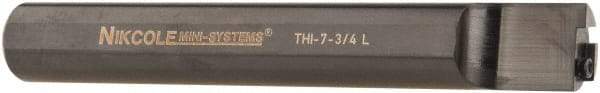 NIKCOLE MINI-SYSTEMS - Internal Thread, 1" Max Depth of Cut, 5-1/2" OAL, Left Hand Indexable Grooving Cutoff Toolholder - 3/4" Shank Width, THI Toolholder Style - Eagle Tool & Supply
