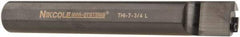 NIKCOLE MINI-SYSTEMS - Internal Thread, 1" Max Depth of Cut, 5-1/2" OAL, Left Hand Indexable Grooving Cutoff Toolholder - 3/4" Shank Width, THI Toolholder Style - Eagle Tool & Supply