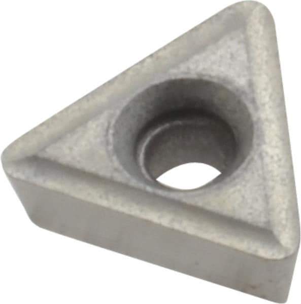 Made in USA - TT32.52 Grade I55 Carbide Turning Insert - Uncoated, 60° Triangle, 3/8" Inscr Circle, 5/32" Thick, 1/32" Corner Radius - Eagle Tool & Supply