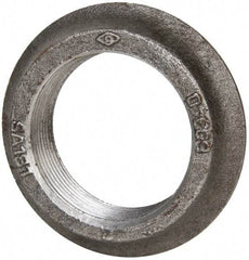 Made in USA - 2" Pipe, 3-1/2" Diam x 3/32" Thick, Tank Flange with Pilot - For Threaded Pipe, 2-5/8" Pilot Hole, 27/32" Overall Height, 2-7/8" Top Diam, Carbon Steel - Eagle Tool & Supply