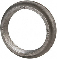 Made in USA - 4" Pipe, 5-13/16" Diam x 1/8" Thick, Tank Flange with Pilot - For Threaded Pipe, 4-23/32" Pilot Hole, 1-7/32" Overall Height, 4-15/16" Top Diam, Carbon Steel - Eagle Tool & Supply