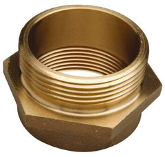 EVER-TITE Coupling Products - 1 MNPT x 1 MNPSH Hydrant Hex Nipple - Brass - Eagle Tool & Supply