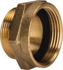 EVER-TITE Coupling Products - 1-1/2 FNST x 1-1/2 MNPT Hydrant Hex Nipple - Brass - Eagle Tool & Supply