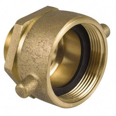 EVER-TITE Coupling Products - 2-1/2 FNST x 1-1/2 MNPT Hydrant Swivel Adapter - Brass - Eagle Tool & Supply