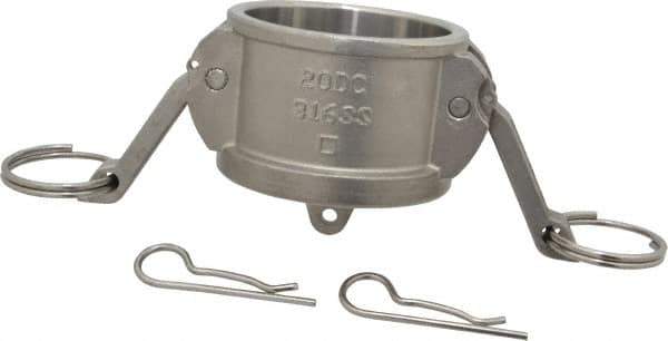 EVER-TITE Coupling Products - 2" Stainless Steel Cam & Groove Suction & Discharge Hose Dust Cap For Use with Adapters - Part DC, 250 Max psi - Eagle Tool & Supply