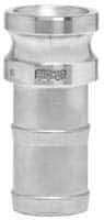 EVER-TITE Coupling Products - 1-1/2" Stainless Steel Cam & Groove Suction & Discharge Hose Male Adapter Hose Shank - Part E, 250 Max psi - Eagle Tool & Supply