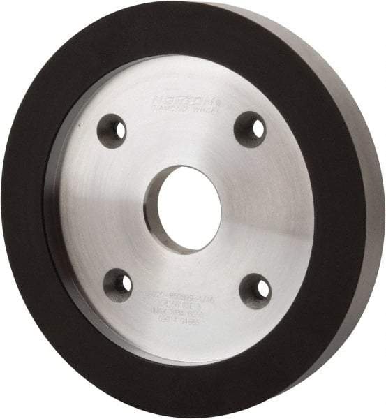 Norton - 6" Diam, 1-1/4" Hole Size, 3/4" Overall Thickness, 220 Grit, Type 6 Tool & Cutter Grinding Wheel - Very Fine Grade, Diamond, R Hardness, Resinoid Bond - Eagle Tool & Supply