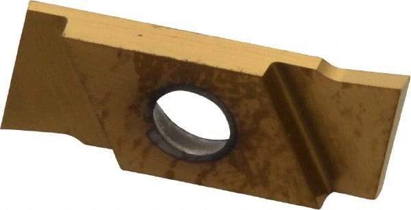 NIKCOLE MINI-SYSTEMS - GIE1 0.0394" Cutting Width, Carbide Cutoff Insert - 7° Left Hand Lead Angle, TiN Coated - Eagle Tool & Supply