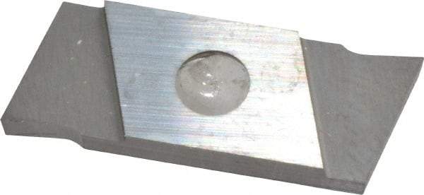 NIKCOLE MINI-SYSTEMS - GIE1.5 0.0591" Cutting Width, Carbide Cutoff Insert - 7° Right Hand Lead Angle, TiN Coated - Eagle Tool & Supply