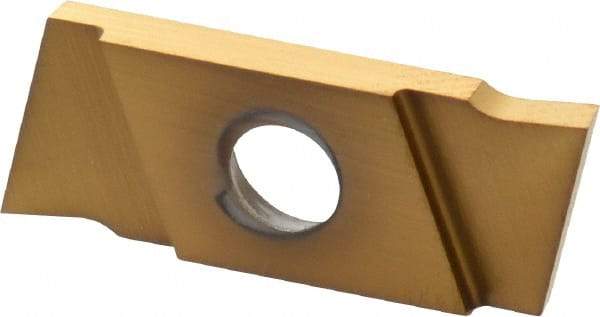 NIKCOLE MINI-SYSTEMS - GIE1.5 0.0591" Cutting Width, Carbide Cutoff Insert - 7° Right Hand Lead Angle, TiN Coated - Eagle Tool & Supply
