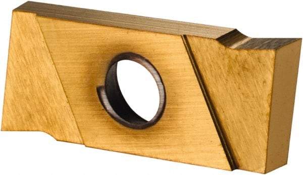 NIKCOLE MINI-SYSTEMS - GIE2 0.0787" Cutting Width, Carbide Cutoff Insert - 7° Left Hand Lead Angle, TiN Coated - Eagle Tool & Supply